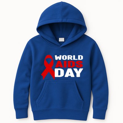 Hiv/aids Awareness Gift Red Ribbon World Aids Day Funny Gift Kids Hoodie