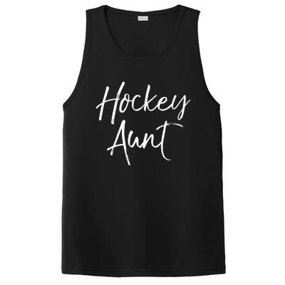 Hockey Aunt Gift Cute Hockey Auntie Sweats PosiCharge Competitor Tank