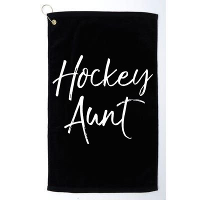 Hockey Aunt Gift Cute Hockey Auntie Sweats Golf Towel
