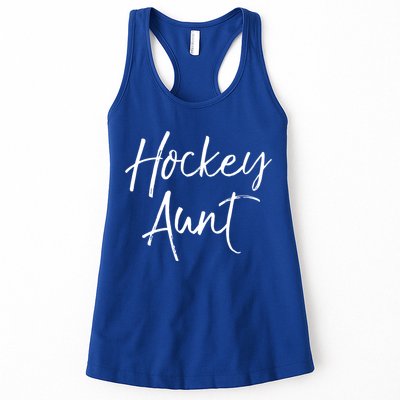 Hockey Aunt Gift Cute Hockey Auntie Sweats Womens Tank Top
