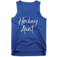 Hockey Aunt Gift Cute Hockey Auntie Sweats Tank Top