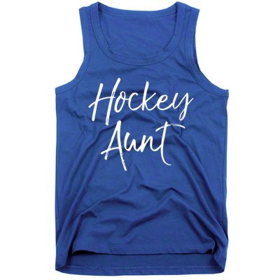 Hockey Aunt Gift Cute Hockey Auntie Sweats Tank Top