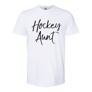 Hockey Aunt Gift Cute Hockey Auntie Sweats Softstyle CVC T-Shirt