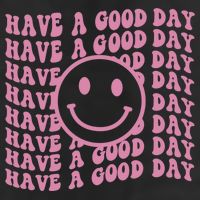 Have A Good Day Retro Smile Face Happy Face Preppy Aesthetic Gift 7 Panel Mesh Trucker Snapback Hat
