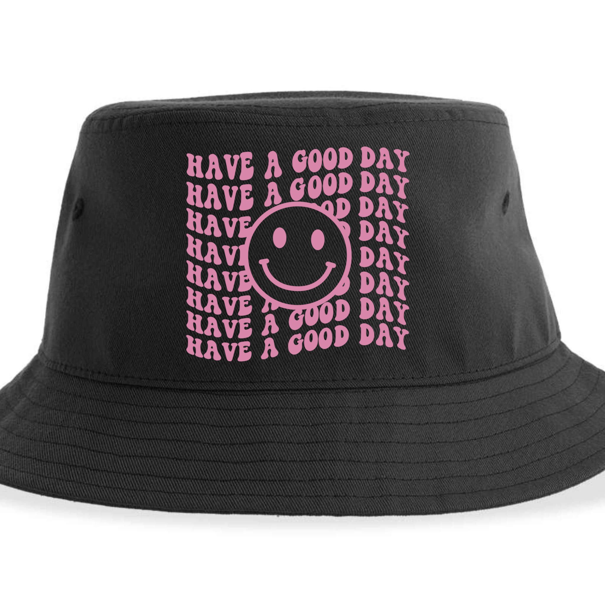 Have A Good Day Retro Smile Face Happy Face Preppy Aesthetic Gift Sustainable Bucket Hat