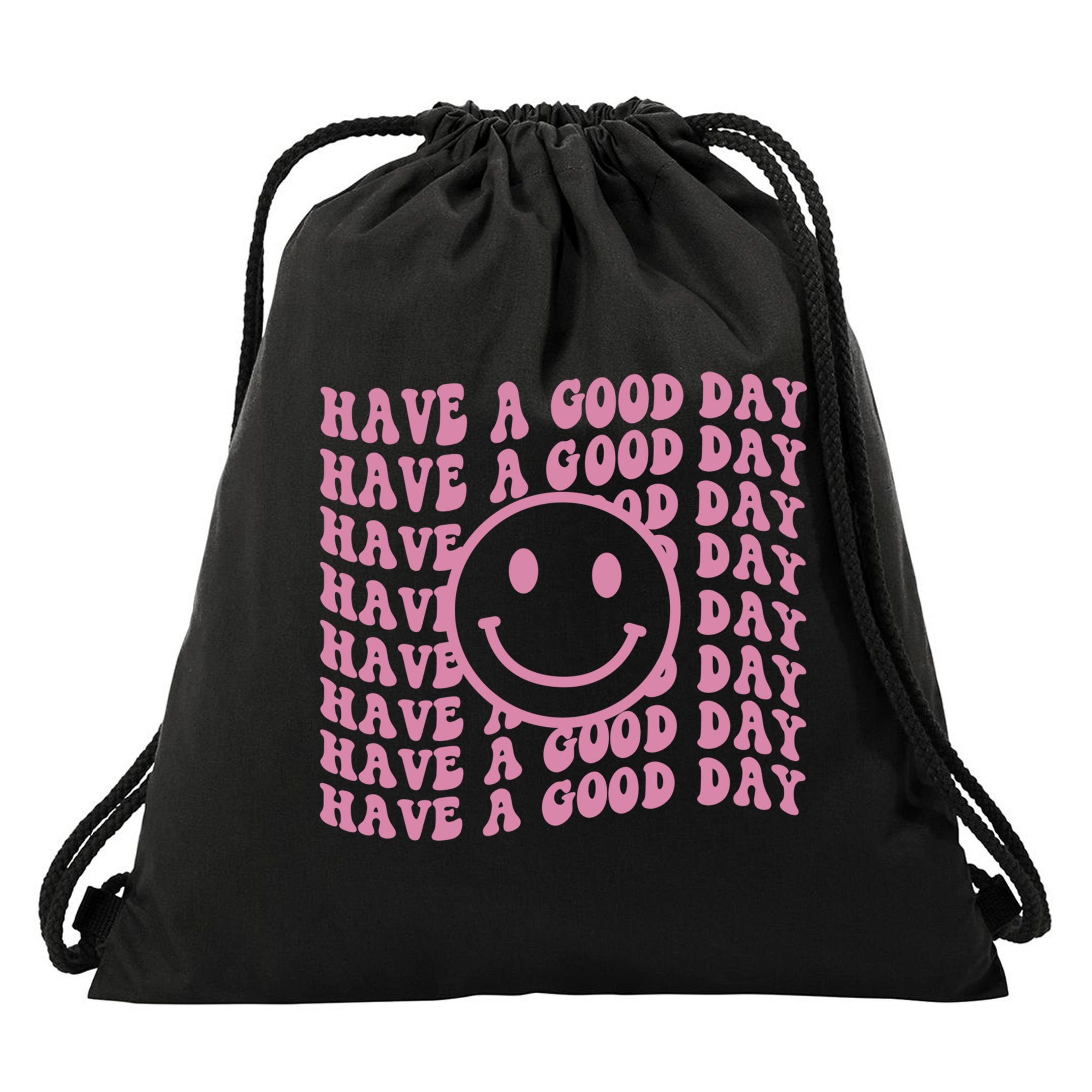 Have A Good Day Retro Smile Face Happy Face Preppy Aesthetic Gift Drawstring Bag