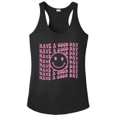 Have A Good Day Retro Smile Face Happy Face Preppy Aesthetic Gift Ladies PosiCharge Competitor Racerback Tank