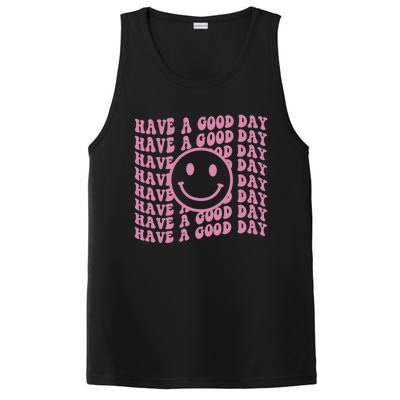 Have A Good Day Retro Smile Face Happy Face Preppy Aesthetic Gift PosiCharge Competitor Tank