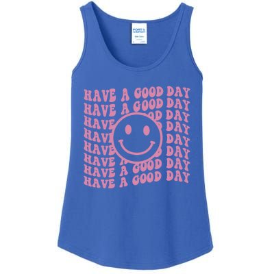 Have A Good Day Retro Smile Face Happy Face Preppy Aesthetic Gift Ladies Essential Tank