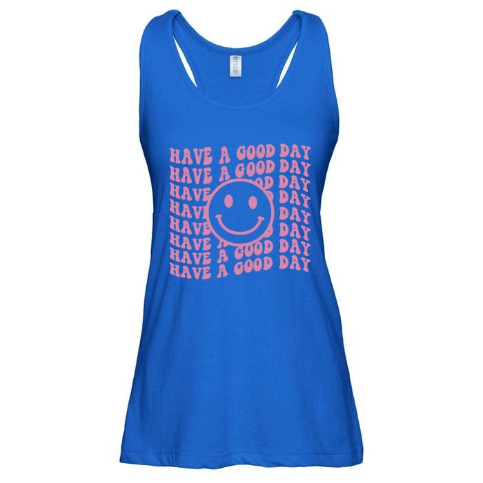 Have A Good Day Retro Smile Face Happy Face Preppy Aesthetic Gift Ladies Essential Flowy Tank