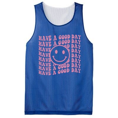 Have A Good Day Retro Smile Face Happy Face Preppy Aesthetic Gift Mesh Reversible Basketball Jersey Tank