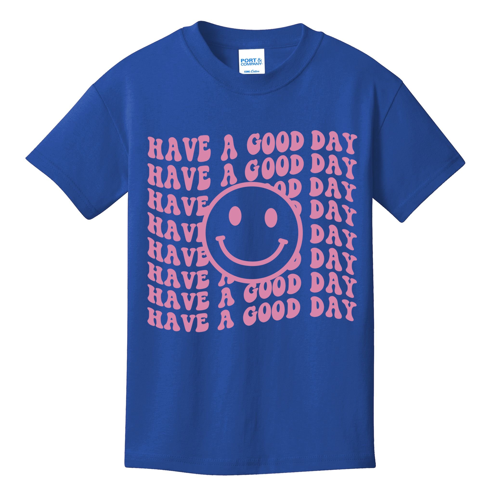 Have A Good Day Retro Smile Face Happy Face Preppy Aesthetic Gift Kids T-Shirt