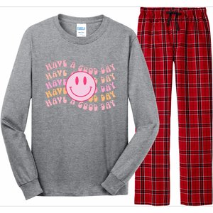 Have A Good Day Retro Smile Face Aesthetic Trendy Long Sleeve Pajama Set