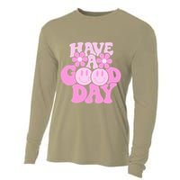 Have A Good Day Retro Smile Face Preppy Aesthetic Cooling Performance Long Sleeve Crew