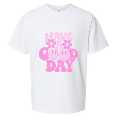 Have A Good Day Retro Smile Face Preppy Aesthetic Sueded Cloud Jersey T-Shirt