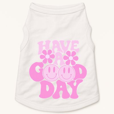 Have A Good Day Retro Smile Face Preppy Aesthetic Doggie Tank