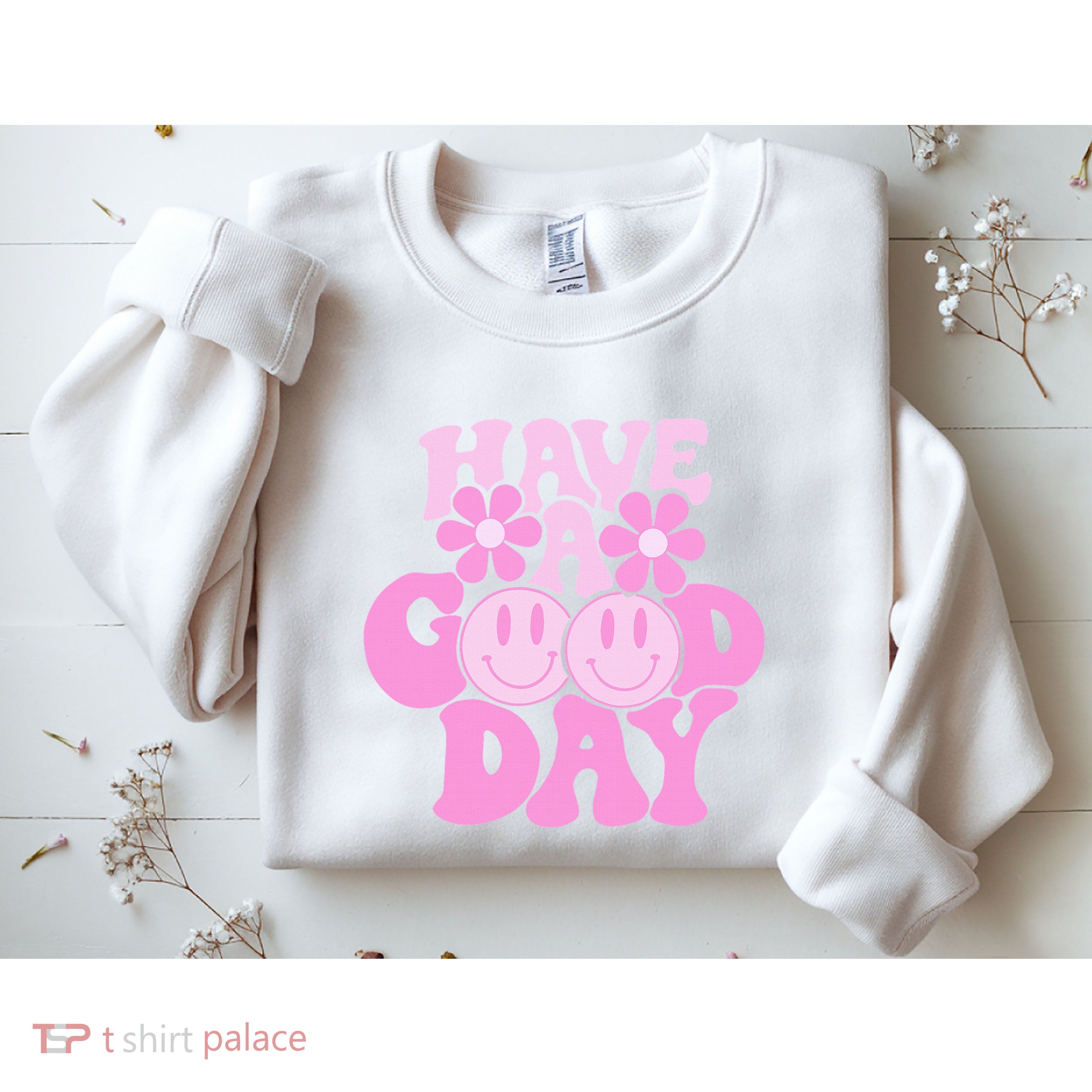 Have A Good Day Retro Smile Face Preppy Aesthetic Sweatshirt