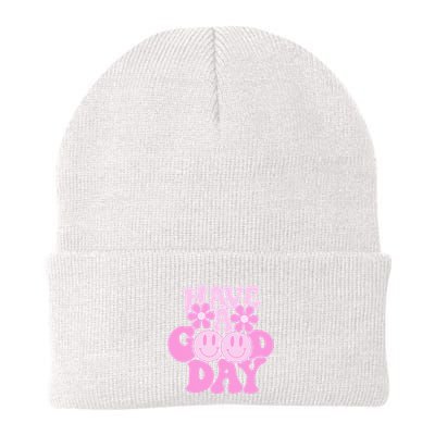 Have A Good Day Retro Smile Face Preppy Aesthetic Beanie