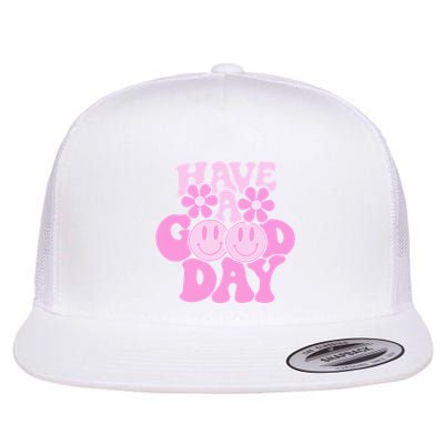 Have A Good Day Retro Smile Face Preppy Aesthetic Flatbill Hat