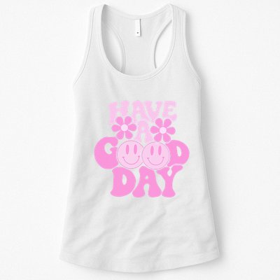 Have A Good Day Retro Smile Face Preppy Aesthetic Womens Tank Top