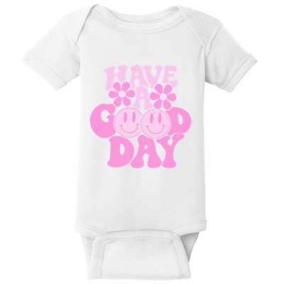 Have A Good Day Retro Smile Face Preppy Aesthetic Baby Bodysuit