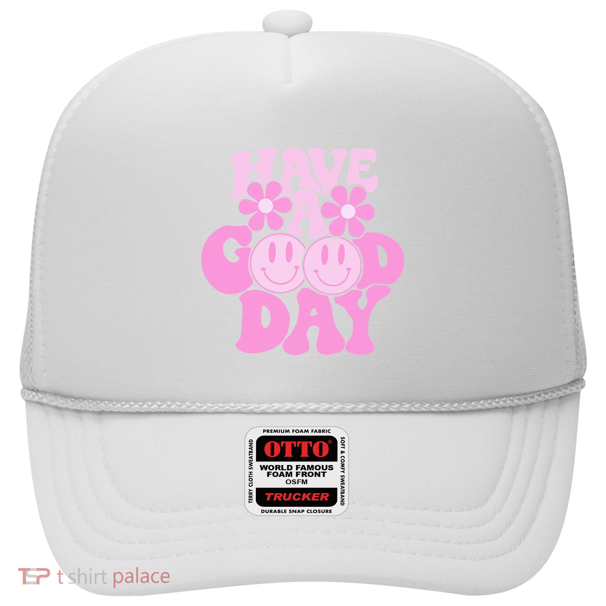 Have A Good Day Retro Smile Face Preppy Aesthetic Trucker Hat
