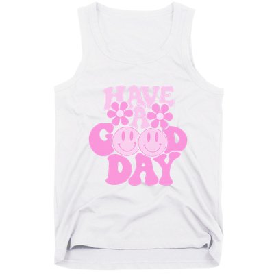 Have A Good Day Retro Smile Face Preppy Aesthetic Tank Top