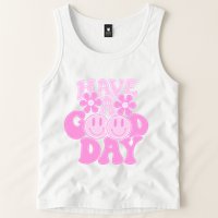 Have A Good Day Retro Smile Face Preppy Aesthetic Tank Top