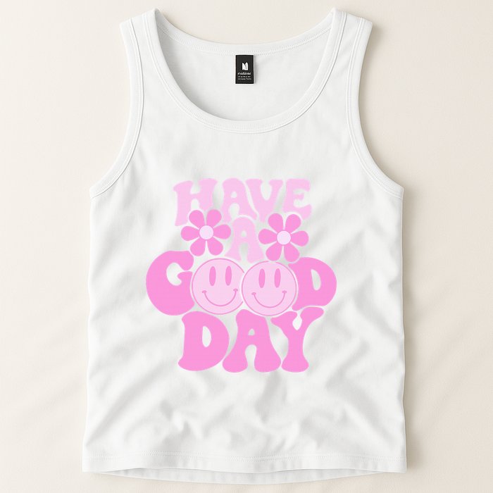 Have A Good Day Retro Smile Face Preppy Aesthetic Tank Top