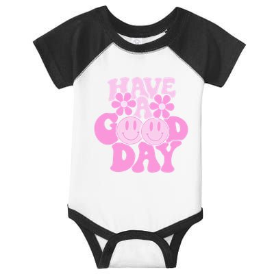 Have A Good Day Retro Smile Face Preppy Aesthetic Infant Baby Jersey Bodysuit
