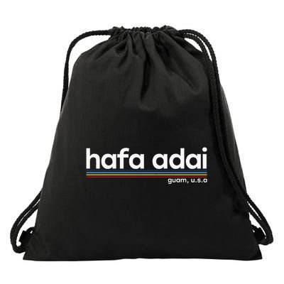 Hafa Adai Guam Usa Graphic Design Christmas Gift Drk Drawstring Bag