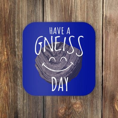 Have A Gneiss Day Geology Humor Geologist Rock Hound Funny Gift Coaster