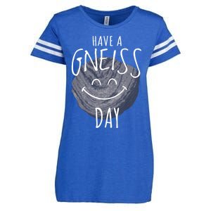 Have A Gneiss Day Geology Humor Geologist Rock Hound Funny Gift Enza Ladies Jersey Football T-Shirt