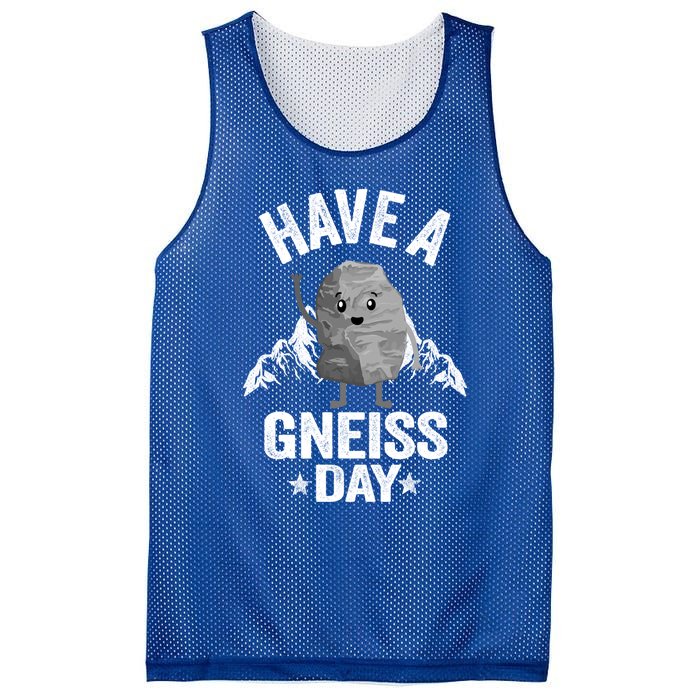 Have A Gneiss Day Geology Pun Rock Collector Geologist Cute Gift Mesh Reversible Basketball Jersey Tank