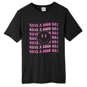 Have A Good Day Pink Smile Face Preppy Aesthetic Trendy Tall Fusion ChromaSoft Performance T-Shirt