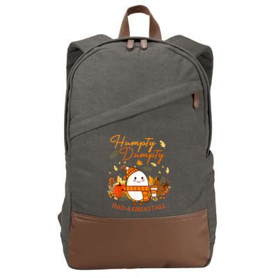 Had A Great Fall Thanksgiving Autumn Season Cotton Canvas Backpack