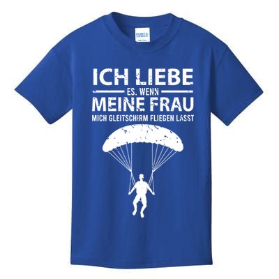 Husband Athletes Gift Paragliding Flies Funny Gift Kids T-Shirt