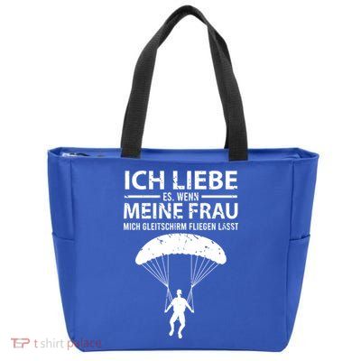 Husband Athletes Gift Paragliding Flies Funny Gift Zip Tote Bag