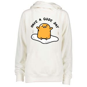 Have A Gude Day Gudetama Womens Funnel Neck Pullover Hood