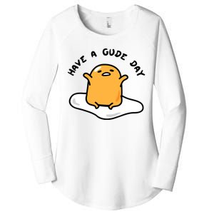 Have A Gude Day Gudetama Women's Perfect Tri Tunic Long Sleeve Shirt