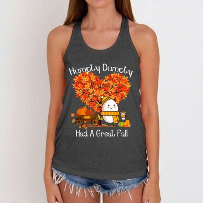 Had A Great Fall Autumn Leaves Thanksgiving Women's Knotted Racerback Tank