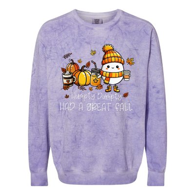 Had A Great Fall Egg Thanksgiving Autumn Funny Colorblast Crewneck Sweatshirt