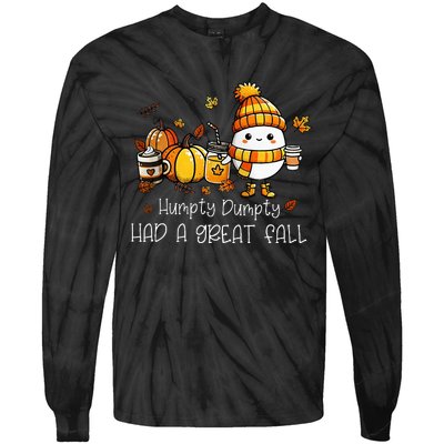 Had A Great Fall Egg Thanksgiving Autumn Funny Tie-Dye Long Sleeve Shirt