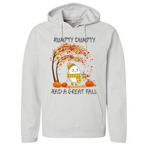 Had A Great Fall Funny Egg Thanksgiving Autumn Performance Fleece Hoodie