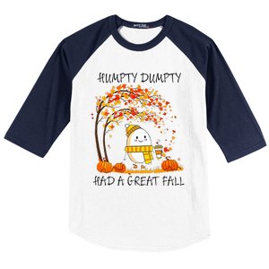 Had A Great Fall Funny Egg Thanksgiving Autumn Baseball Sleeve Shirt