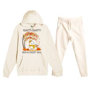 Had A Great Fall Funny Egg Thanksgiving Autumn Premium Hooded Sweatsuit Set