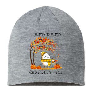 Had A Great Fall Funny Egg Thanksgiving Autumn Sustainable Beanie