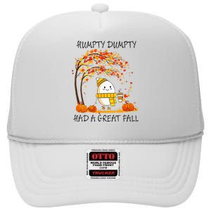 Had A Great Fall Funny Egg Thanksgiving Autumn High Crown Mesh Back Trucker Hat