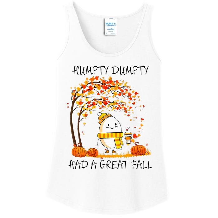 Had A Great Fall Funny Egg Thanksgiving Autumn Ladies Essential Tank