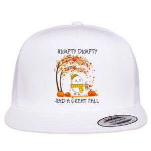 Had A Great Fall Funny Egg Thanksgiving Autumn Flat Bill Trucker Hat